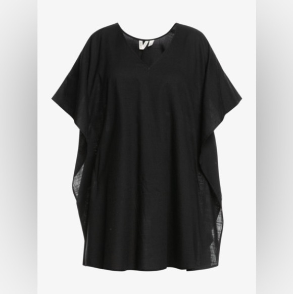 Lake Of Time - Short Poncho for Women/ Navy Blue - Picture 2 of 7